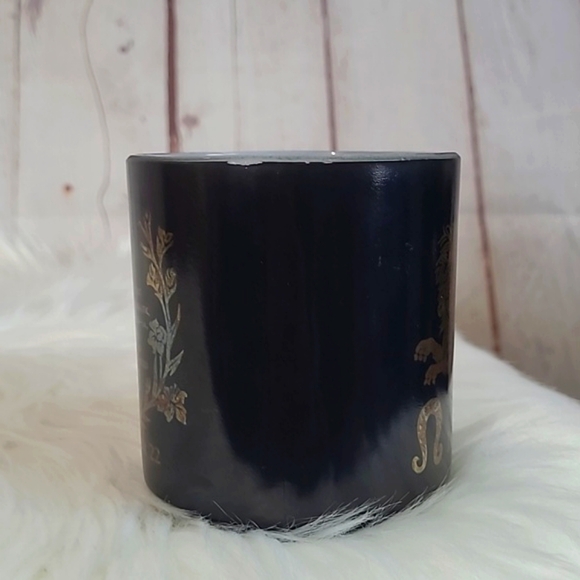 Vintage USA Made Black & Gold Leo Sign Astrology Astrological Glass Mug Cup ♌️ - Picture 5 of 16